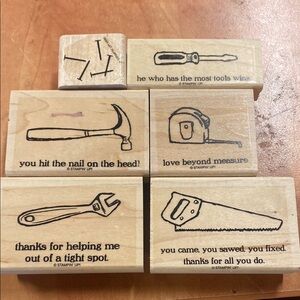 Stampin' Up! Wood Mounted Rubber Stamps Set tools